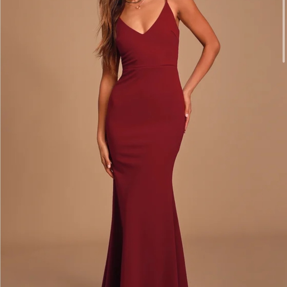 Lulus Infinite Glory Wine Red Maxi Dress